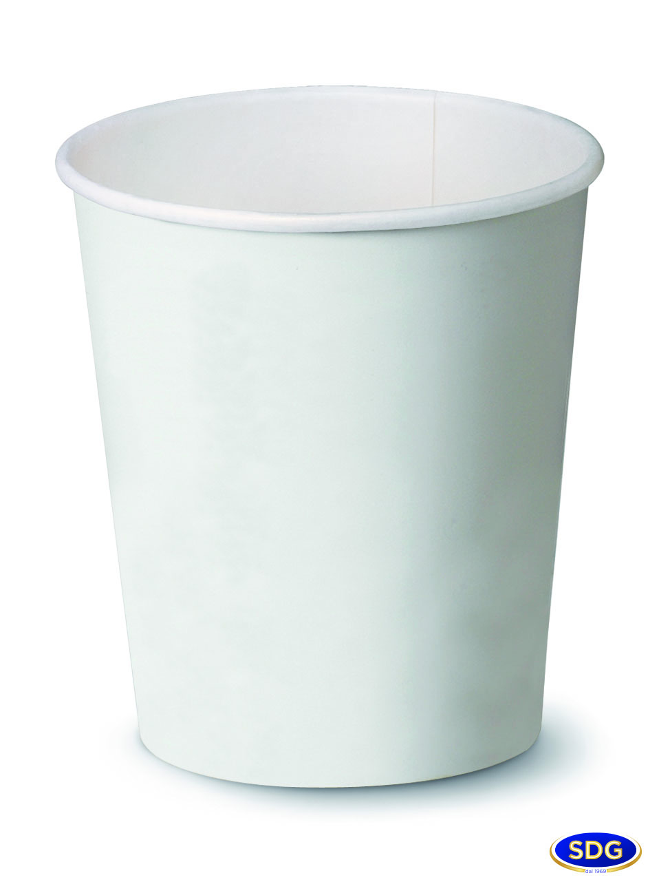 Bicchiere in cartoncino bianco con coperchio